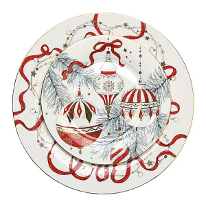 Тарелка Valerie Concept "Новогодние игрушки"